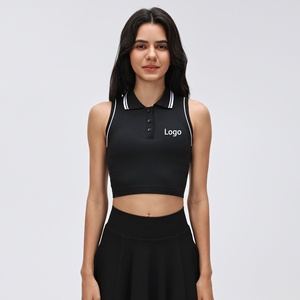 Camisetas de Tirantes Deportivas para Mujer, sin Costuras, de Verano, de Alta Calidad, con Contraste de Color, Sexy, Transpirables, Ajustadas, para Gimnasio y Yoga - Product Image 1