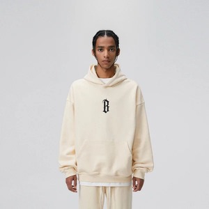French Terry Solid Polyester/Cotton 320g Oversized Hoodie for Men Pockets Eco-Friendly Winter Unlined Wholesale Streetwear - Product Image 3