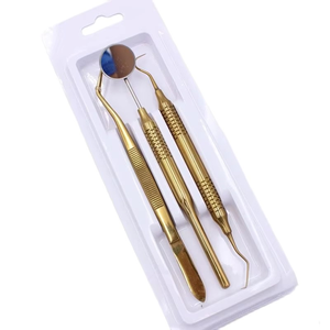 Juego de 3 Piezas de Instrumentos Dentales: Espejo Bucal, Pinzas de Acero Inoxidable y Sonda Curva para Limpieza y Blanqueamiento Dental - Product Image 5