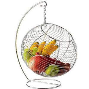 Panier de rangement de légumes de Fruits de haute qualité nickelé belle qualité panier de Fruits à 2 niveaux panier en métal décoratif Offres Spéciales - Product Image 2