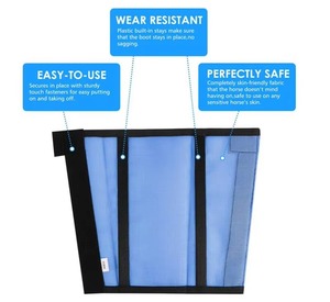 BRAND ZONE Botas ajustables antimosquitos para caballos, de malla transpirable, para protección de patas equinas, proveedor mayorista de equipo equino - Product Image 3