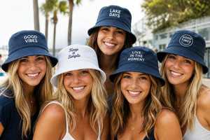 Sombrero de Pescador de Mezclilla Bordado Personalizado para Mujer, Sombrero de Sol Casual Unisex para Verano, Sombrero de Pescador con Estampado Personalizado para Fiestas - Product Image 2