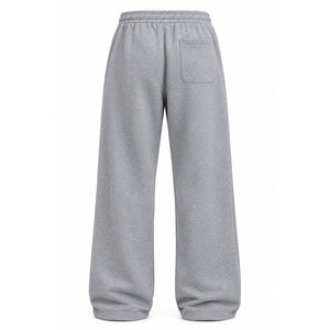Pantalon de survêtement personnalisé pour homme en mélange de coton, coupe droite, pour le loungewear, avec revers élastiques et cordon de serrage, pour la vente en gros de vêtements - Product Image 2