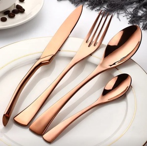 Gold <b>Black</b> Stainless Steel Flatware Set <b>Mirror</b> Polish Reusable Fork Spoon Knife for Wedding Party Dining Table Handcrafted <b>Metal</b> - Product Image 3