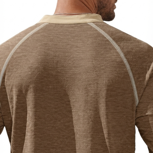 T-shirts à manches longues pour hommes sur mesure, 100% coton, séchage rapide et respirant, manches longues d'été avec tissu tricoté, prix bas - Product Image 4
