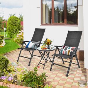 Tavolino da giardino con piano in vetro temperato - Product Image 6