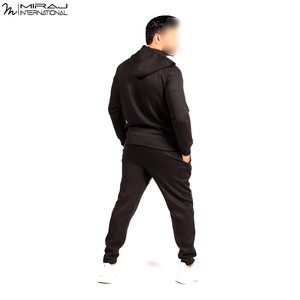 Best Selling OEM ODM Fashion Streetwear <b>Men's</b> Tracksuit Customizable Logo Contrast Panel Full Zip Sweatshirt and Pant Sets - Product Image 6