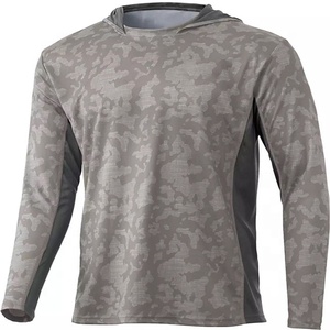 Men's <b>White</b> <b>Long</b> <b>Sleeve</b> Hooded Performance Shirt Moisture-Wicking Summer Sport <b>Top</b> Solid Pattern Polyester Fabric - Product Image 6
