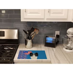 Papillon USA planche à découper en verre américain noir blanc décoratif planche de service en verre trempé pour cuisine grande taille à découper - Product Image 2