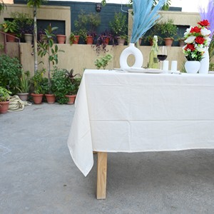 Mantel de Algodón 100% de Color Sólido, Moderno, Lavable, Ecológico, Duradero y Personalizable para Hogar, Exteriores, Bodas, Hoteles y Fiestas - Product Image 6