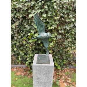 Bronze Bird Sculpture Flying Pose Animal Art Decor Casting Outdoor Garden Statue Patina Green Antique Finish <b>Owl</b> <b>Ornament</b> - Product Image 1