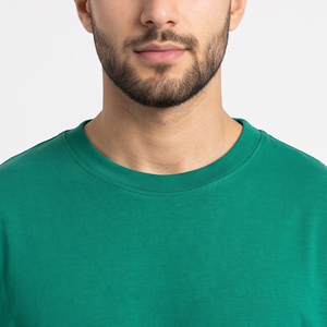 T-shirt pour homme en coton 100% respirant, imprimé avec un logo personnalisé, taille plus, style vintage, manches courtes, streetwear - Product Image 3