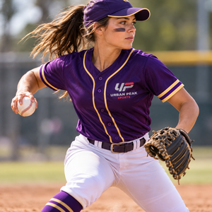 Maillot de baseball classique avec motifs rayés traditionnels, boutons sur le devant et coupe athlétique décontractée pour un style sportif authentique - Product Image 5
