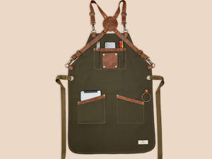 Tablier personnalisé en denim et coton, tablier de barbier en cuir, tablier de salon sur mesure - Product Image 3