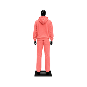 Conjunto Deportivo Personalizado Color Rosa Coral para Hombre, Sudadera con Cierre y Pantalones Jogger, Venta al Por Mayor, Ropa Deportiva Informal de Felpa - Product Image 2