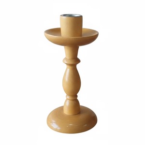 Candélabre en bois élégant avec support en fer pour bougies, idéal pour Noël et les fêtes d'anniversaire, durable et écologique, décoration d'intérieur - Product Image 2