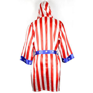 Disfraz de Boxeo para Hombre y Mujer, Bata de Boxeo de Algodón para Adultos, Pantalones Cortos, Cinturón, Guantes de Boxeo Transpirables, Color y Logotipo Personalizables - Product Image 6