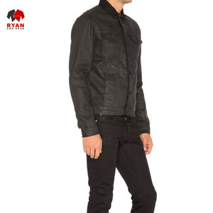 Ryan Pro Gear <b>Customized</b> Design <b>Denim</b> <b>Jacket</b> for Men with <b>Customized</b> Logo ODM Design Stand Collar - Product Image 1