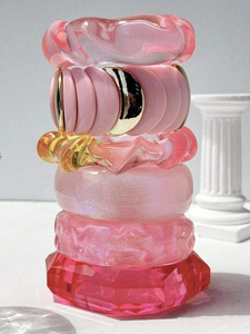 Bracelet jonc vintage en résine époxy de haute qualité, écologique, chrétien, pour femme, idéal pour mariage, fête, artisanal et tendance - Product Image 3