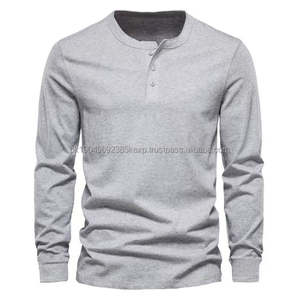 Camisetas de Manga Larga Lisas de Alta Calidad con Logotipo Personalizado, Fabricante de Camisetas, 100% Algodón, Camisetas para Hombre en Venta 2026 - Product Image 3