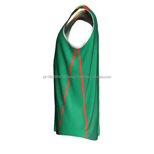 เสื้อบาสเก็ตบอลลำลอง 2024Sportswear คุณภาพสูง ผ้าถักโพลีเอสเตอร์ แห้งเร็ว แขนกุด คอสูง แบบซับลิเมชั่น - Product Image 5