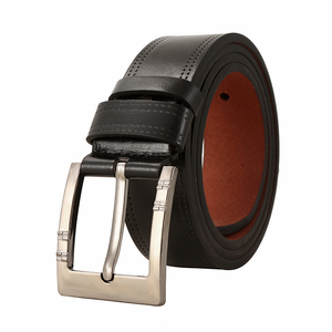 Ceinture décontractée pour homme avec boucle automatique en alliage, design perforé et détail lettré - Product Image 5