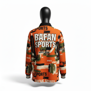 Camiseta de Rugby para Hombre, GSM Premium, Poliéster Interlock, Naranja y Negro, Impresión por Sublimación, Logotipo Bordado, Camiseta de Rugby para Hombre, Estilo Polo - Product Image 2