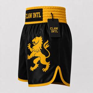 กางเกงขาสั้น CLAW INTL MMA สีดำทอง ขอบเอวยางยืด สำหรับผู้ใหญ่ ระบายอากาศได้ดี แห้งเร็ว โพลีเอสเตอร์ ทรงปกติ - Product Image 6