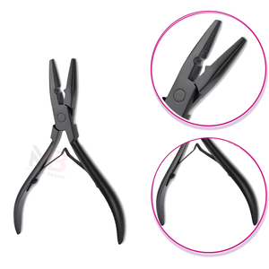 Special Design Hair Extensions <b>Pliers</b>, Used to Custom Size and Shape of <b>Plier</b> Tool for Installation and Removal Black Color - Product Image 3