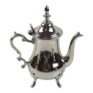 Royal Designer Arabic Kettles Brass Classic <b>Tea</b> Pot Best for Coffee Storage Design Silver Plated Finishing Design Morning Use - Product Image 1