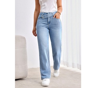 Jeans en denim de haute qualité pour femmes grandes tailles, pantalons, jeans skinny pour femmes, jeans mom, jeans en denim personnalisés pour femmes - Product Image 1