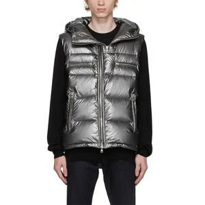 Großbestellung Maßgeschneiderte Marken-Herren Winter Warme Glänzende Puffer-Westen Leichte Wasserabweisende Ärmellose Jacken - Product Image 1