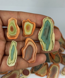 Wholesale Natural Polished Healing Crystal Crafts Imperial Jasper Slice for Pendant Jewelry Making Wholesale Lot - Product Image 4