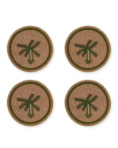 CRYSTAL CRAFT - Juego de Posavasos de Cuentas de Vidrio Tricolor y Tela, Bordados a Mano, de Primera Calidad, para Decoración de Mesa - Product Image 3