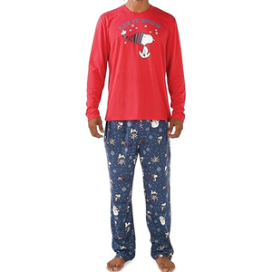 Custom <b>Men's</b> Modal Sleepwear Breathable Long Sleeve <b>Pajama</b> <b>Set</b> with Woven Logo Nightgown (XL) - Product Image 2