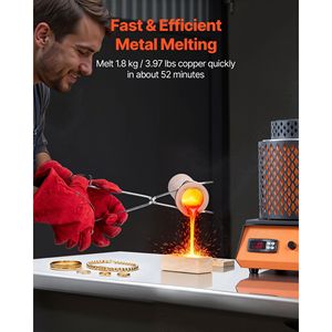 "1500W Electric Metal Smelting Machine####<b>Jewelry</b> <b>Tools</b> & <b>Equipment</b>####Ceramic Crucible 5kg" - Product Image 2
