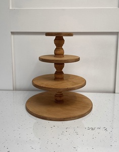 Support à gâteau réglable en bois, écologique et fait main, pour boulangeries et événements - Product Image 2