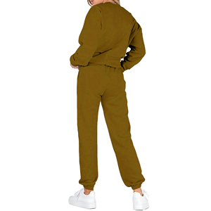 <b>Womens</b> Winter Acid Washed <b>Sweatsuit</b> Set Fleece Hoodie Jogger Pants Cotton Blend Casual Street Sports Front Soft Training - Product Image 2