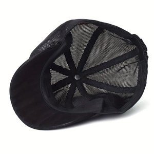 Atmungsaktive Mesh Newsboy Kappe Unisex Ganzjahres Ivy Flat Hat für Herren mit Knopfverschluss Baker Boy Hut OEM Service Anpassbar - Product Image 3