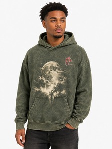 Sweat à capuche personnalisé en gros pour garçons, en tissu épais délavé, respirant et à séchage rapide, pour hommes, effet délavé à l'acide - Product Image 5