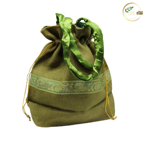 Reusable Natural Jute <b>Small</b> Jewelry Pouch for Sustainable <b>Packaging</b> and Branding - Product Image 2