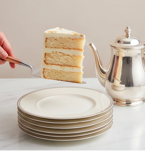 Ensemble de 2 spatules et couteaux à gâteau en acier inoxydable avec manche en cuivre, pour service et usage domestique - Product Image 5