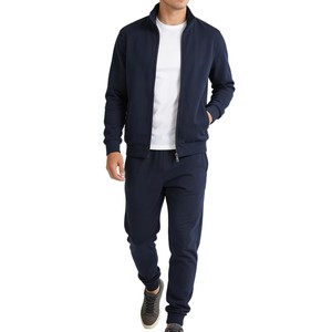 Conjunto Deportivo Gris para Hombre 2026, Manga Larga, Cierre de Cremallera, Color Sólido, Cuello Alto, Pantalones Deportivos, Otoño, ODM OEM - Product Image 3