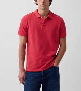 OEM Made Custom Design Your <b>Own</b> Brand Men's Polo Shirt Short Sleeve Pique 50% Cotton/ 50% Polyester, 220 GSM Dry Fit Golf Polo - Product Image 1