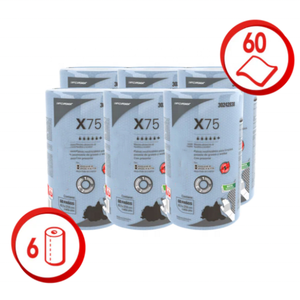 X75 Ultra Duty Woodpulp Spunlace <span class=keywords><strong>celulosa</strong></span> azul tienda <span class=keywords><strong>toallas</strong></span> toallitas de limpieza industrial rollo - Product Image 3