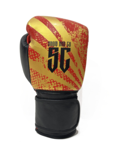 ถุงมือฝึกซ้อมมวย MMA คิกบ็อกซิ่ง ซานด้า หนังสีดำแดง กันน้ำ แบบคู่ พร้อมสายรัด - Product Image 2