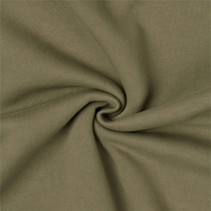Sudadera Unisex Extra Grande con Cuello Redondo, Color Verde Oliva Sólido, Tejida, Informal, para Otoño - Product Image 6