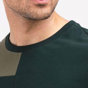 High Quality 100%cotton Men's Color Blocked <b>Geometric</b> Casual T-<b>Shirt</b> Short Sleeve Knitted Summer Top - Product Image 6