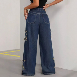 Pantalones Vaqueros Holgados de Mezclilla para Mujer, Estilo Vintage, Cintura Alta, Casuales de Verano - Product Image 2