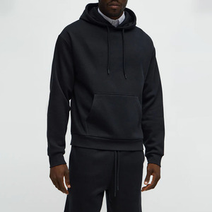 Sweat à capuche personnalisé avec logo pour homme, style streetwear d'hiver, coupe régulière, 100% coton, sweat à capuche oversize noir par Salamons Wears - Product Image 5